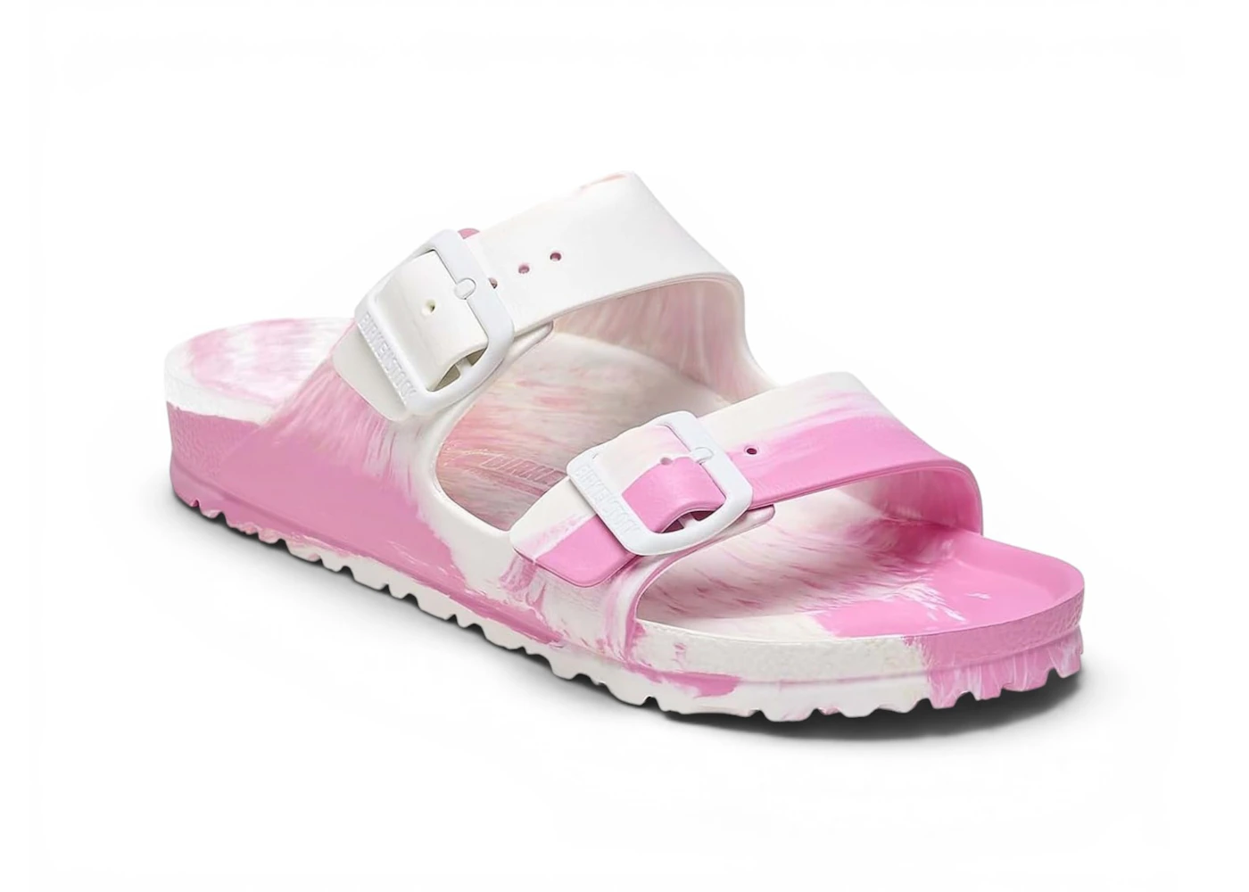Birkenstock Unisex Arizona Essentials Slide-On Sandal Multi Pink (Narrow Fit)