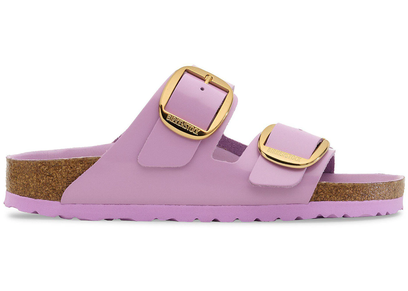 Birkenstock Arizona Big Buckle Natural Leather Patent High Shine Crocus