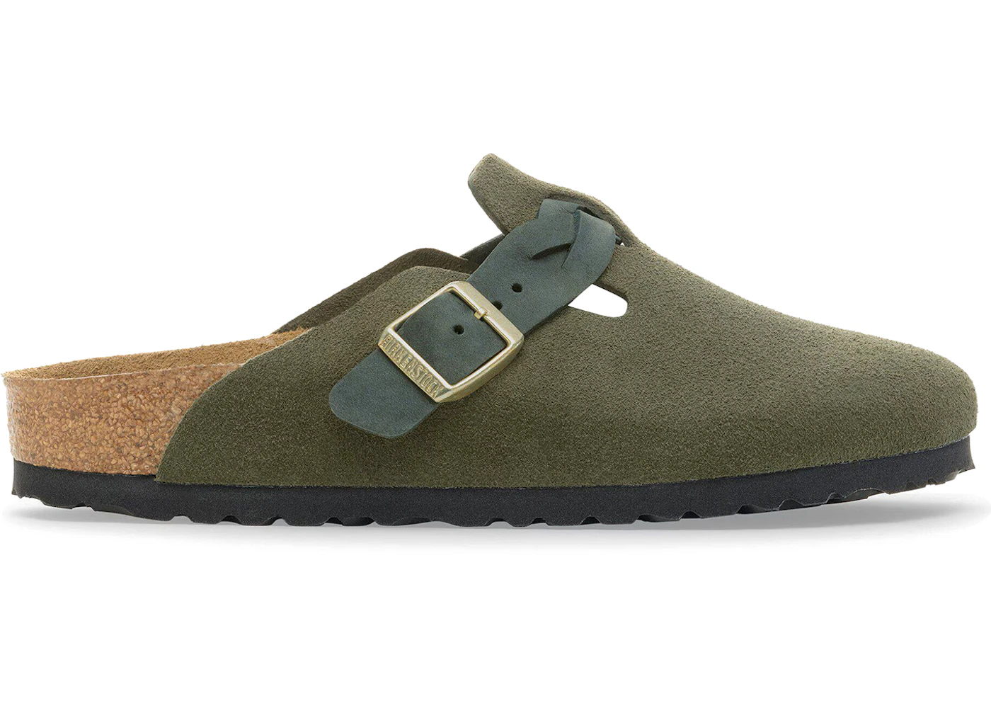 Birkenstock Boston Braided Suede Thyme