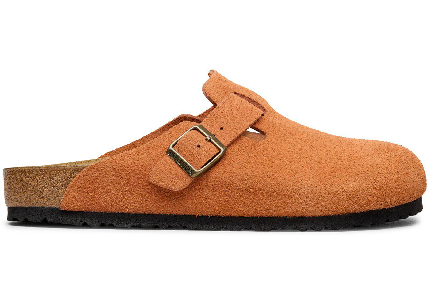 Birkenstock Boston Suede Leather Dark Rust