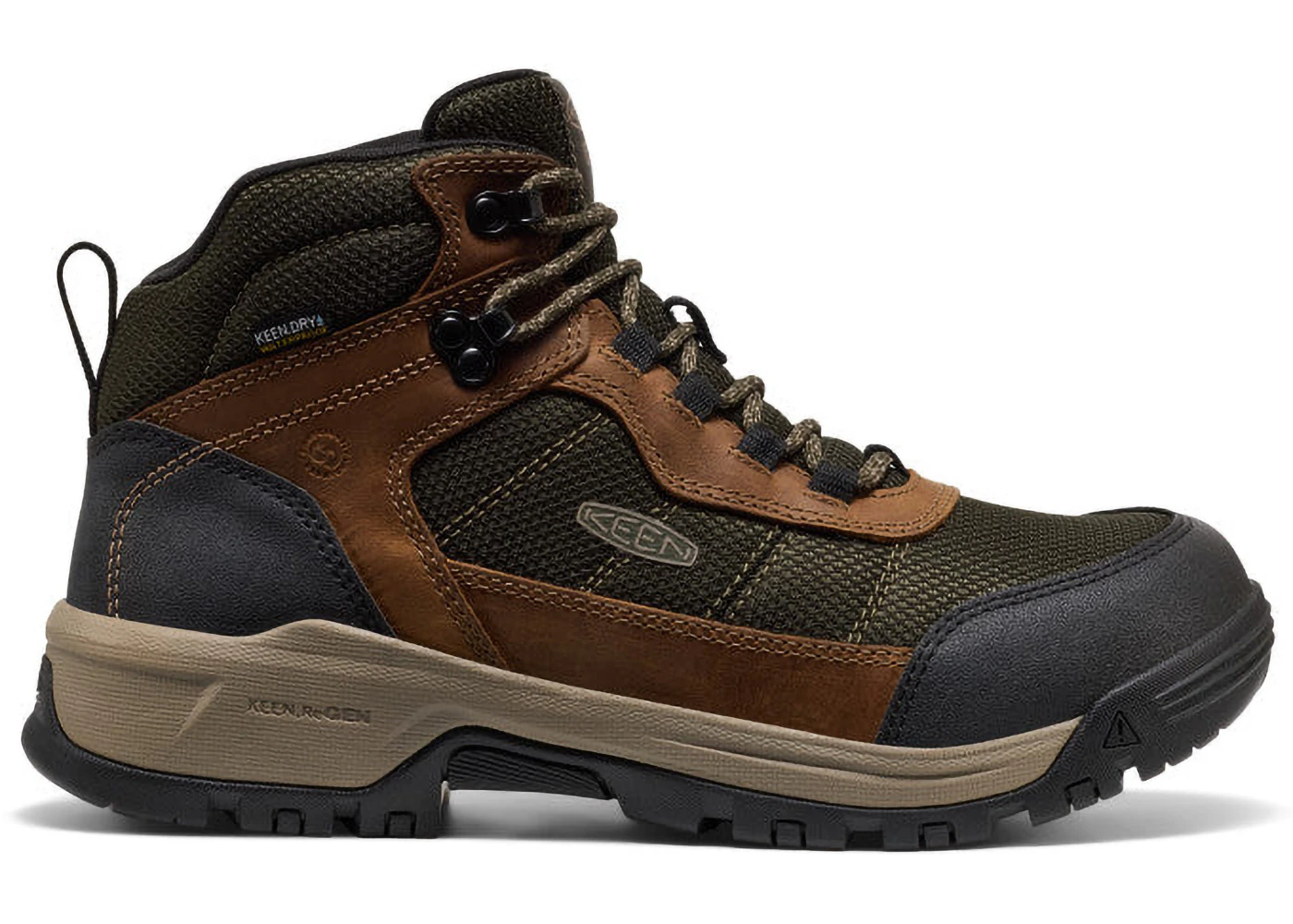 Keen Skokie Waterproof Soft Toe Work Boot Forest Night Black