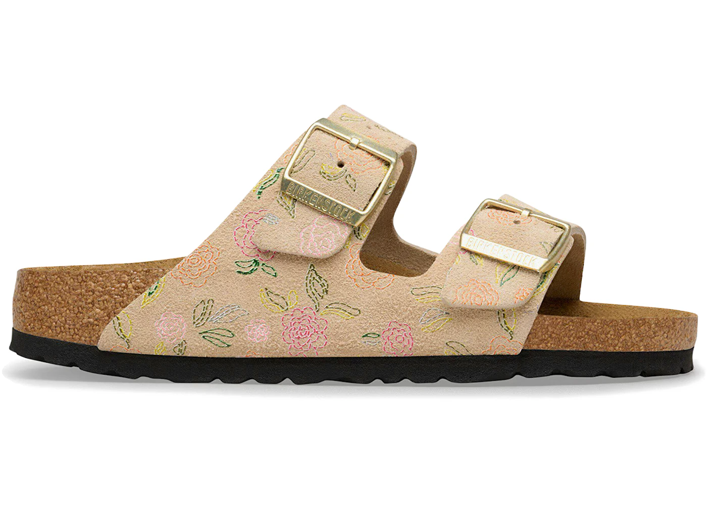 Birkenstock Arizona Suede Sandcastle Flower Print