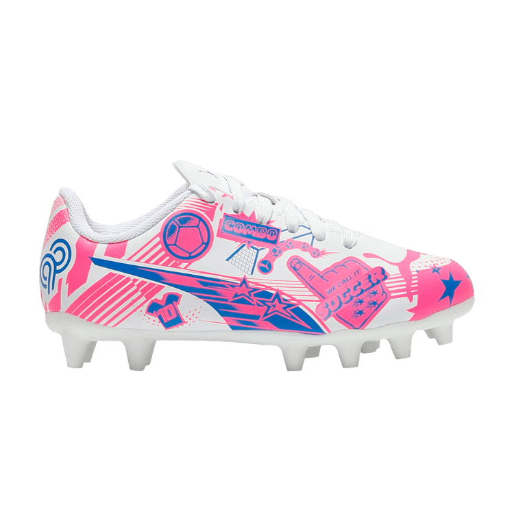 Christian Pulisic x Puma Ultra Legacy FG/AG Big Kid 'Allover Print - Poison Pink Ultra Blue'