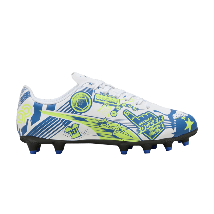 Christian Pulisic x Puma Ultra Legacy FG/AG Big Kid 'Allover Print - Lake Blue Yellow Alert'