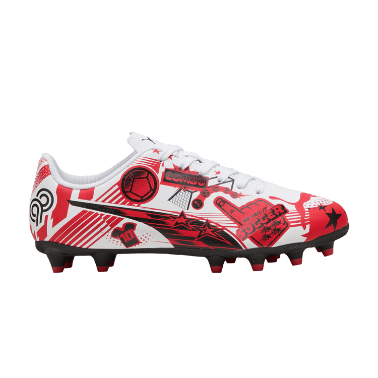 Christian Pulisic x Puma Ultra Legacy FG/AG Big Kid 'Allover Print - White Red Black'