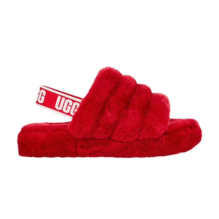 UGG Fluff Yeah Slide Kids 'Ribbon Red'