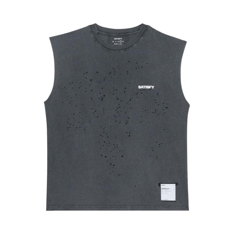 SATISFY MothTech Muscle Tee II 'Faded Black'