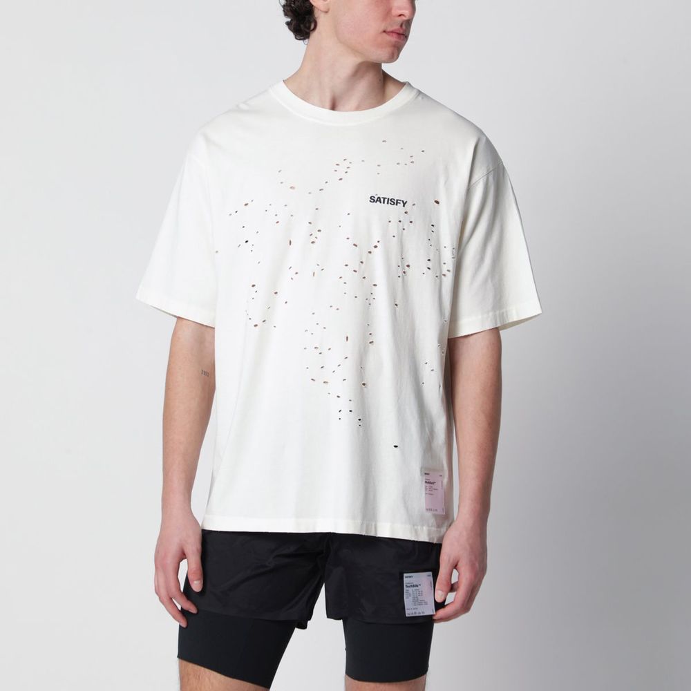 SATISFY Distressed Oversized T-Shirt