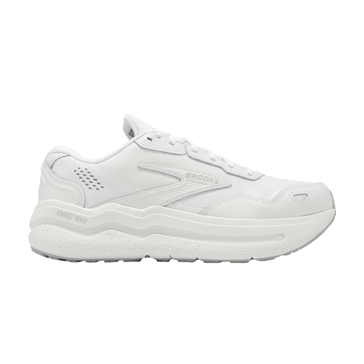 Brooks Ghost Max Leather 2E Wide 'Triple White'