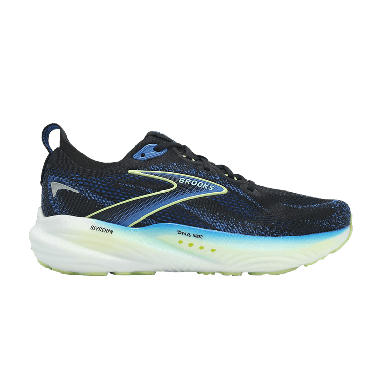 Brooks Glycerin 22 2E Wide 'Black Cobalt Neo Yellow'