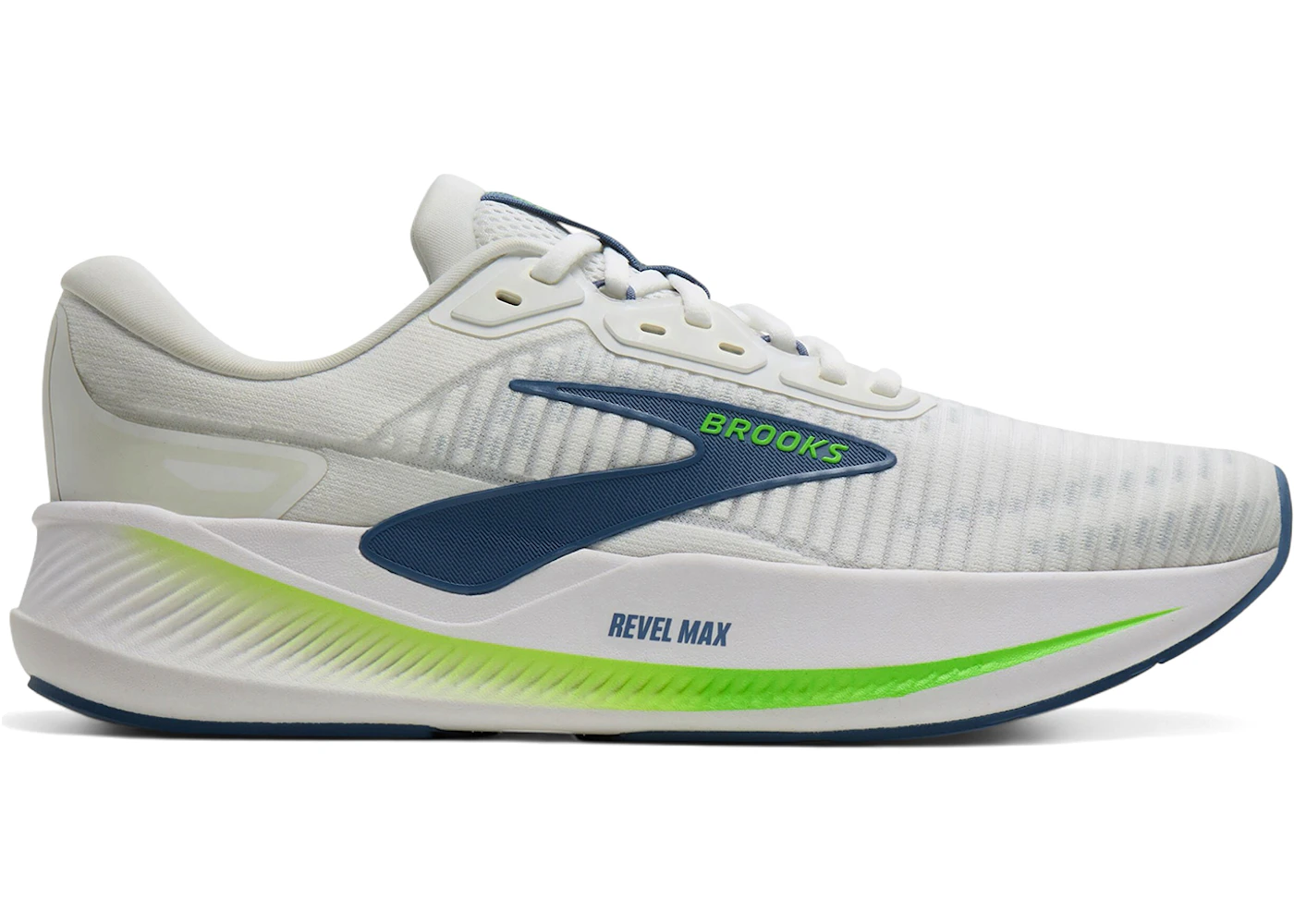 Brooks Revel Max White Moonlight Green Gecko