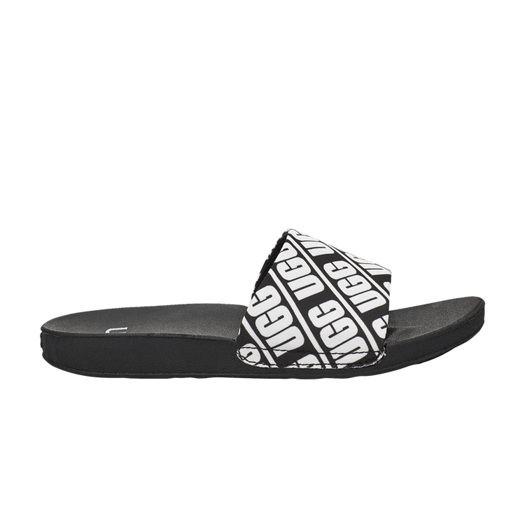 UGG Beach Slide Kids 'Repeat Graphic - Black White'