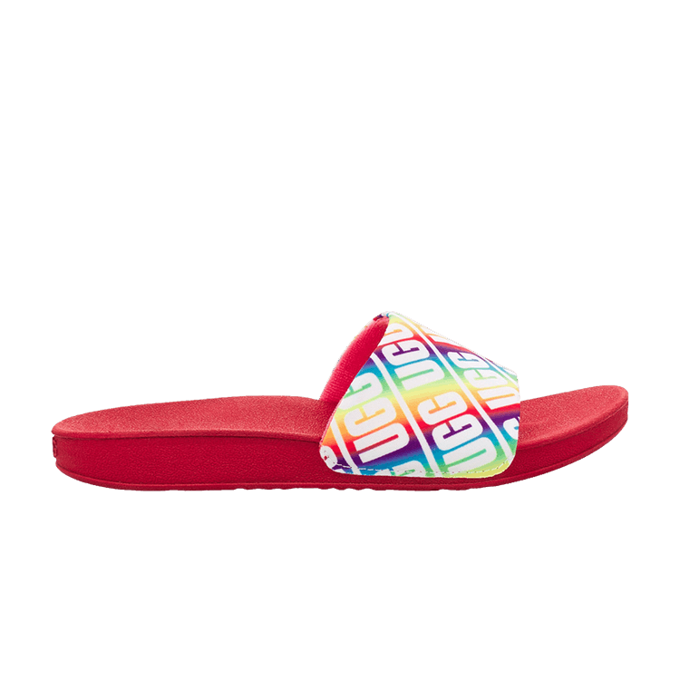 UGG Beach Slide Kids 'Repeat Graphic - Rainbow'