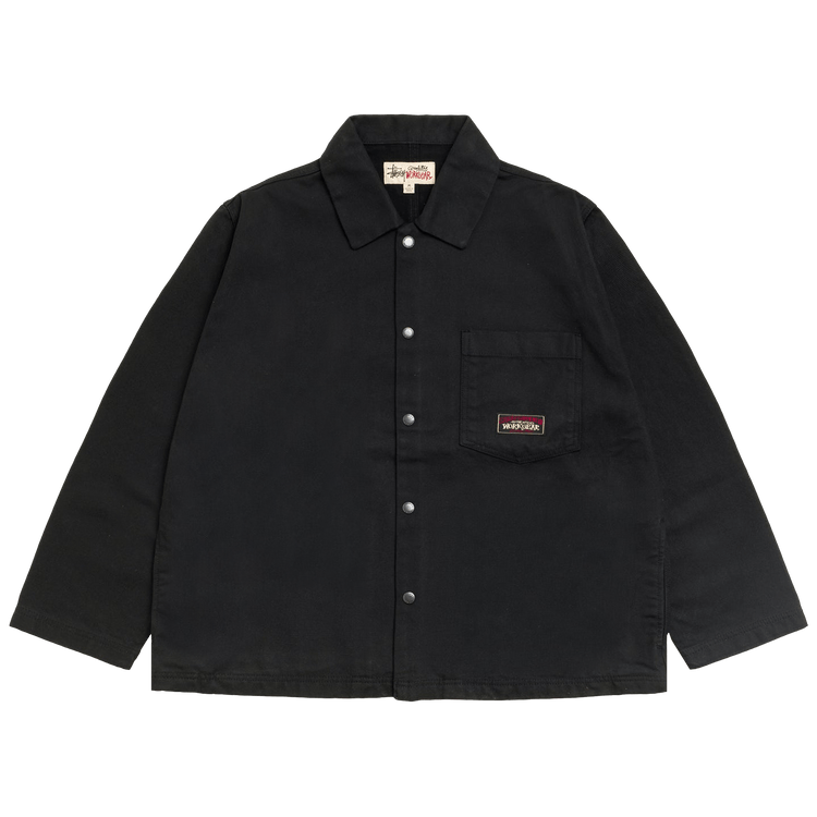 Stussy Canvas Work Overshirt 'Black'