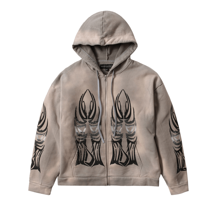 Who Decides War Winged Zip Up 'Vintage Grey'