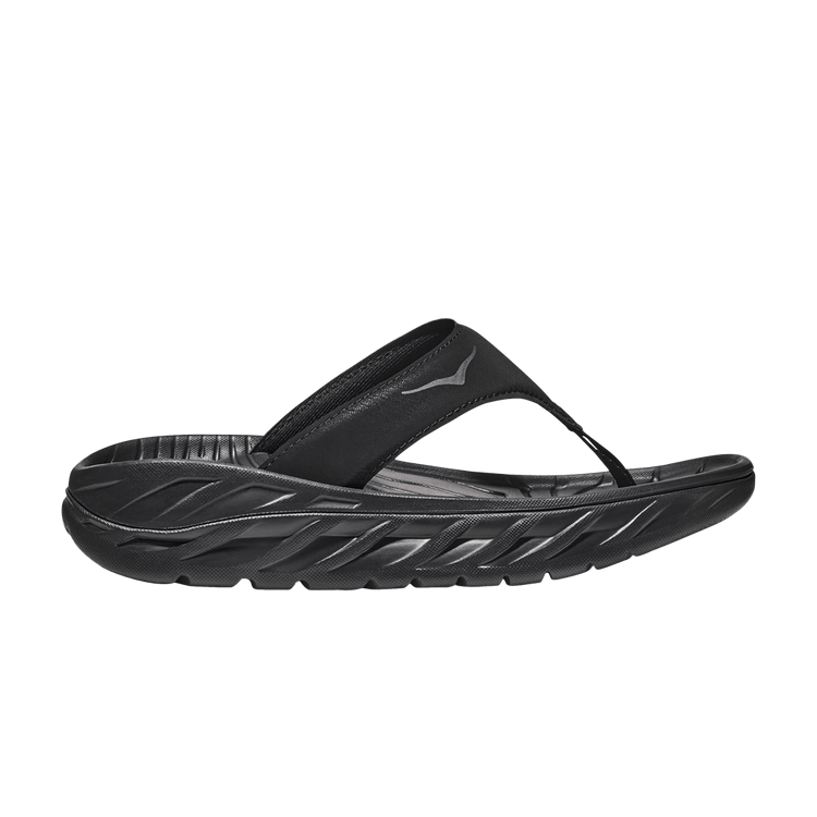HOKA Wmns Ora Recovery Flip Slide 'Black Dark Gull Grey'