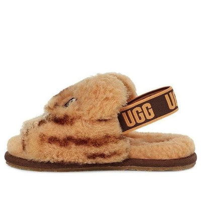 (TD) UGG Fluff Yeah Slide Tiger Stuffie 'Daisy Dark Earth'