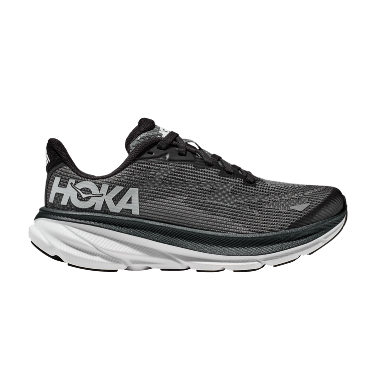 HOKA Clifton 9 Kids 'Black White'