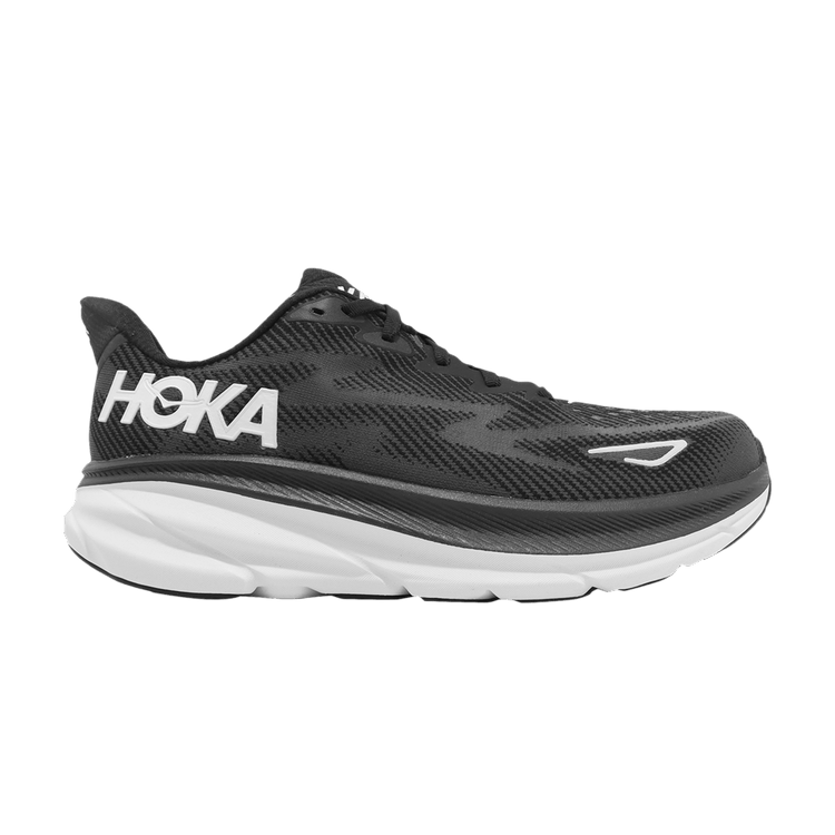 HOKA Clifton 9 2E Wide 'Black White'