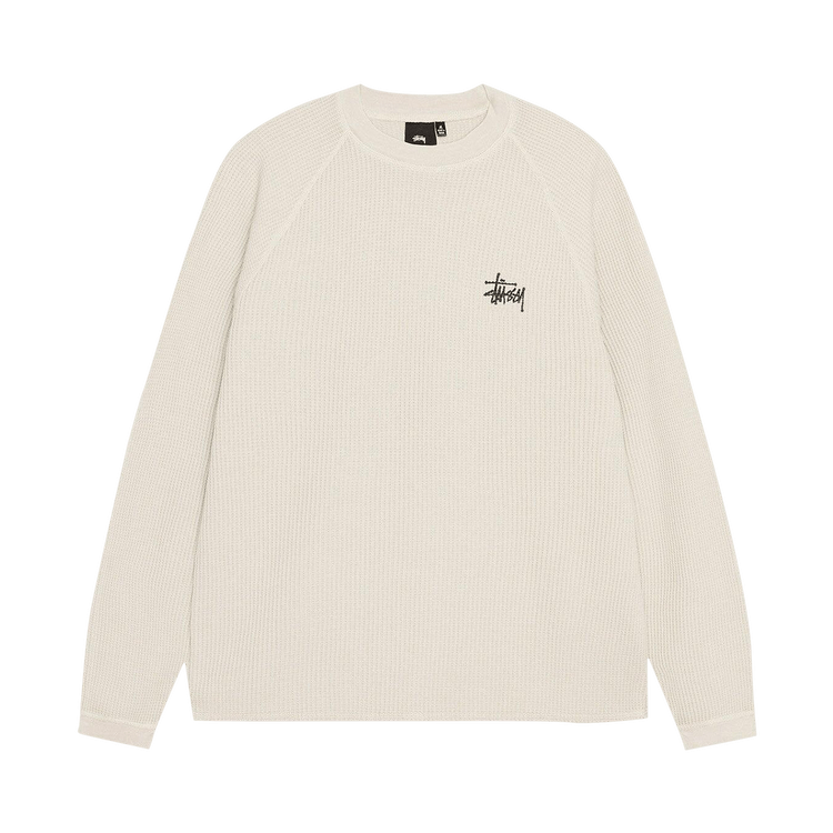 Stussy Raglan Thermal Long-Sleeve Crew 'Bone'