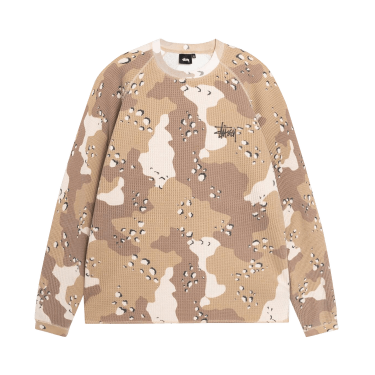 Stussy Raglan Thermal Long-Sleeve Crew 'Desert Camo'