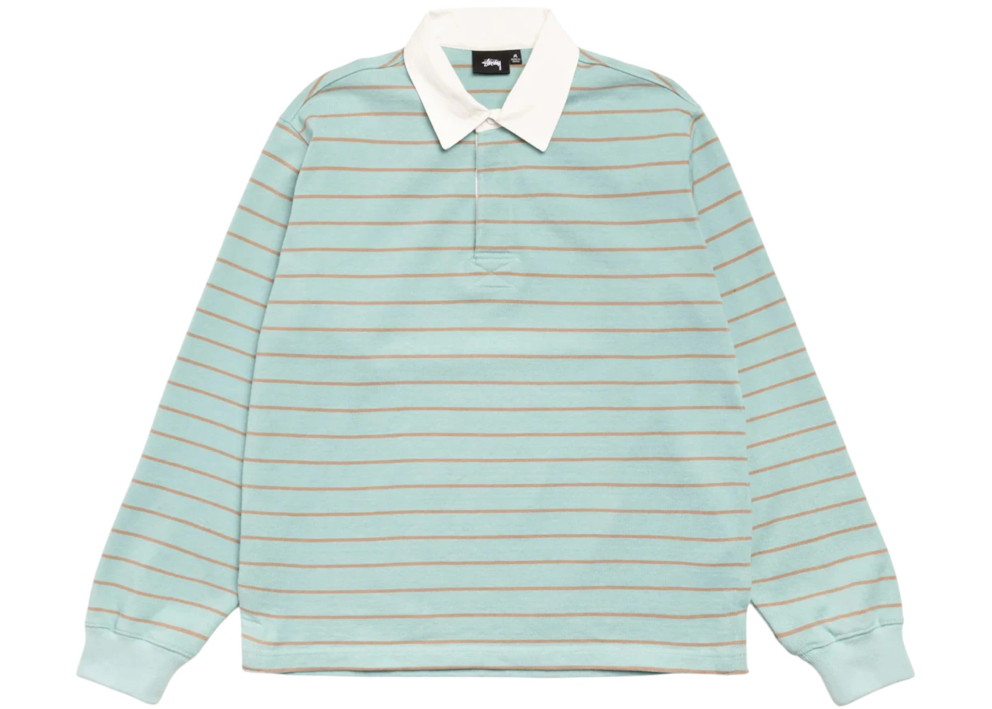 Stussy Pin Striped Rugby Blue