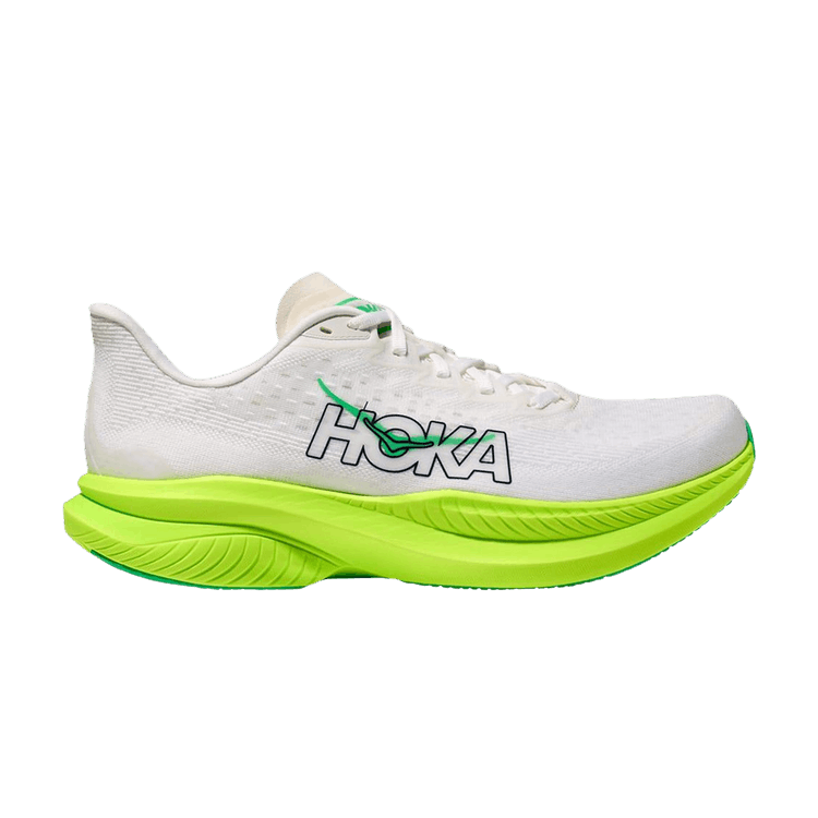 HOKA Mach 6 'White Neon Lime'