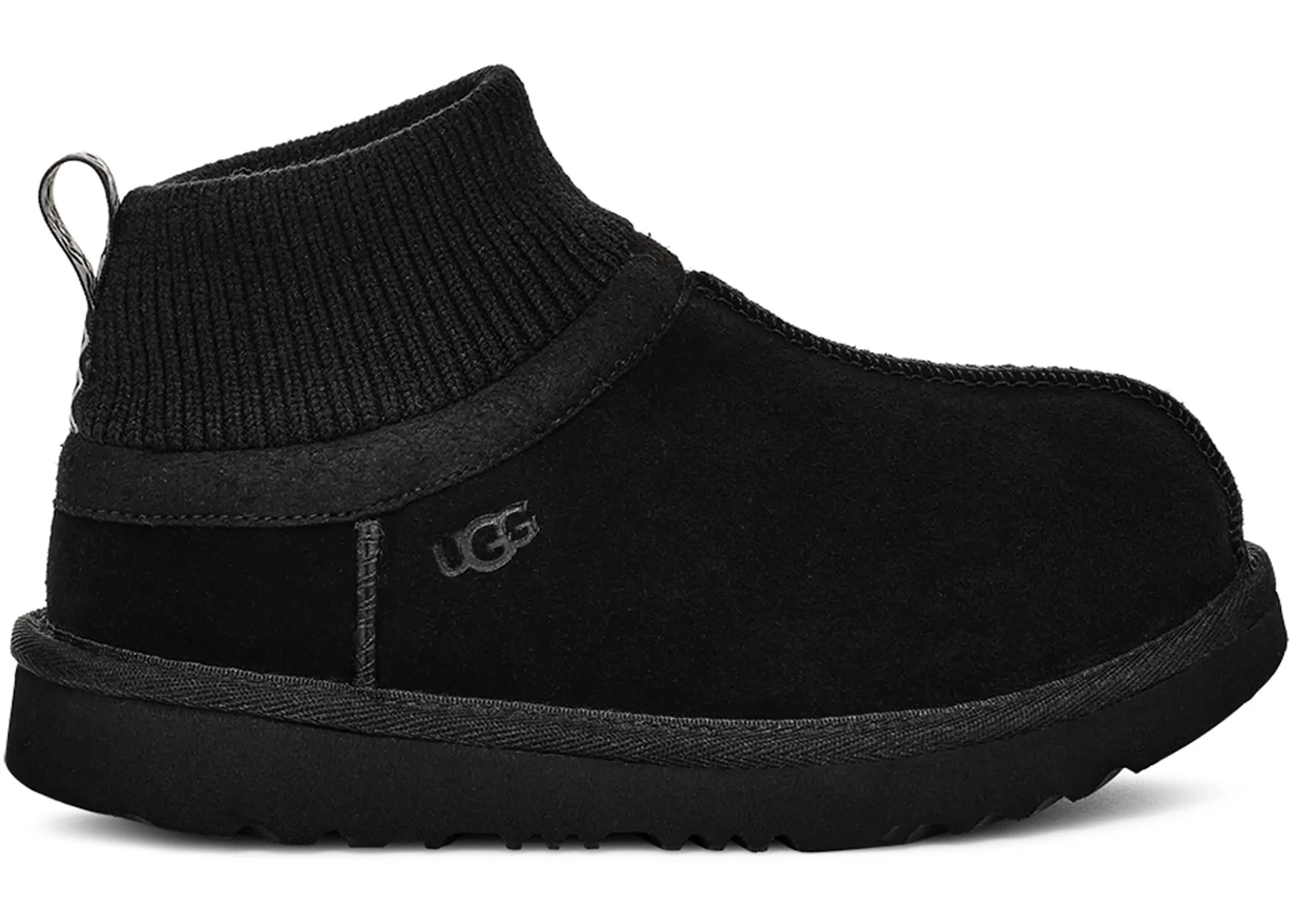 UGG Classic Ultra Stretch Cuff Slipper Black (Toddler)