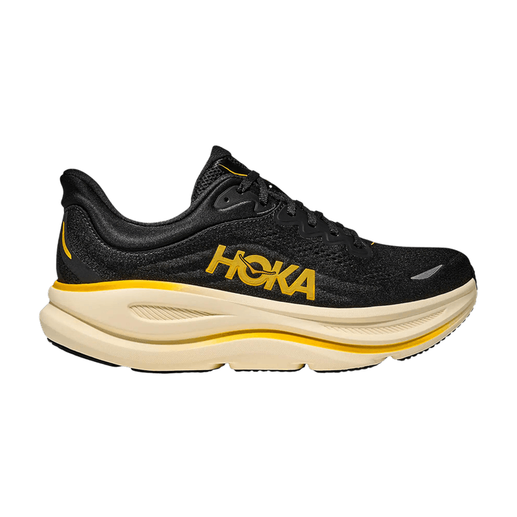 HOKA Bondi 9 'Black Yellow'