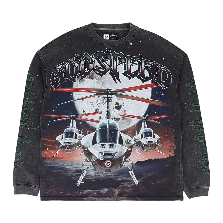 Godspeed Air Strike Long-Sleeve T-Shirt 'Grey Wash'