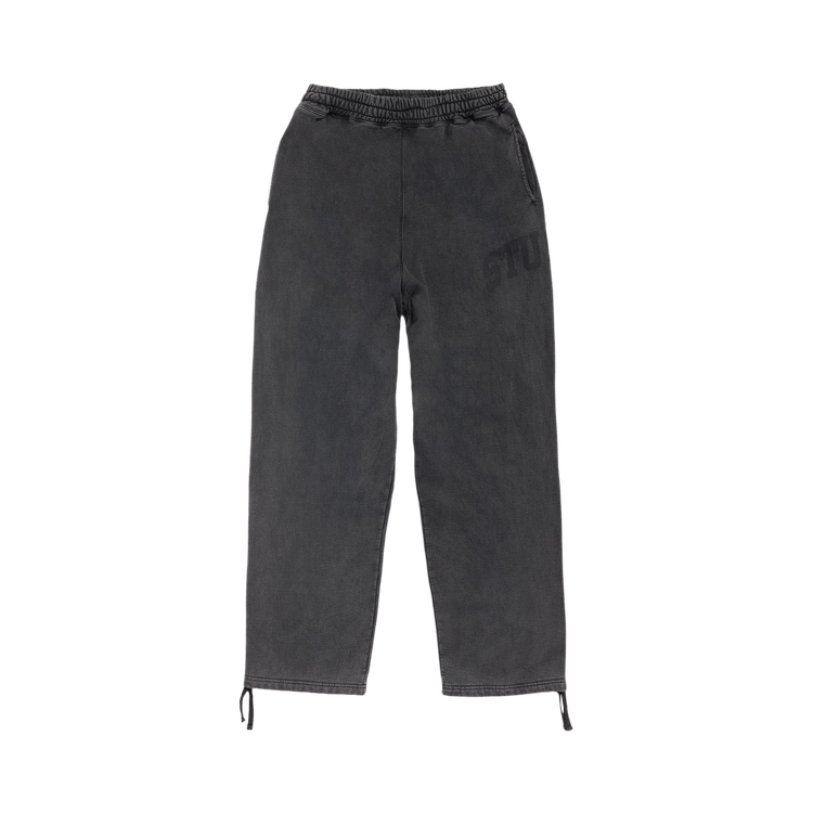 Stussy Fleece Pant Faded Graphic 'Washed Black'