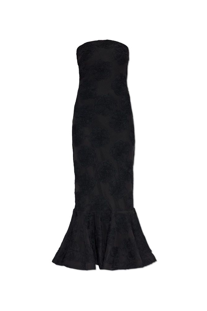 ROTATE Textured Flounce Hem Dress