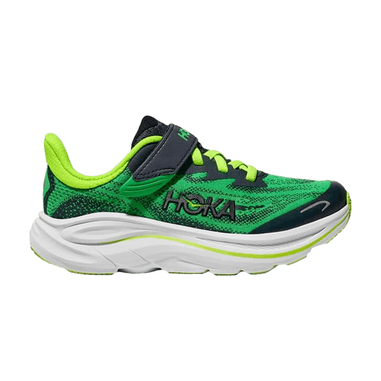 HOKA Clifton 10 Little Kids 'Spring Green Cosmic Grey'