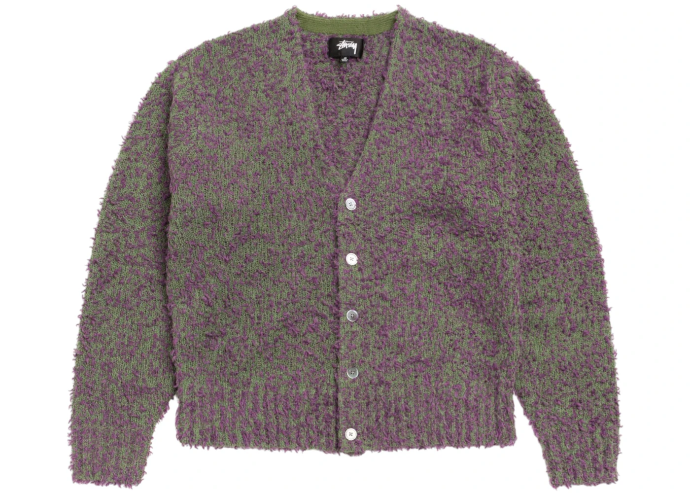 Stussy Textured Cardigan Purple/Green