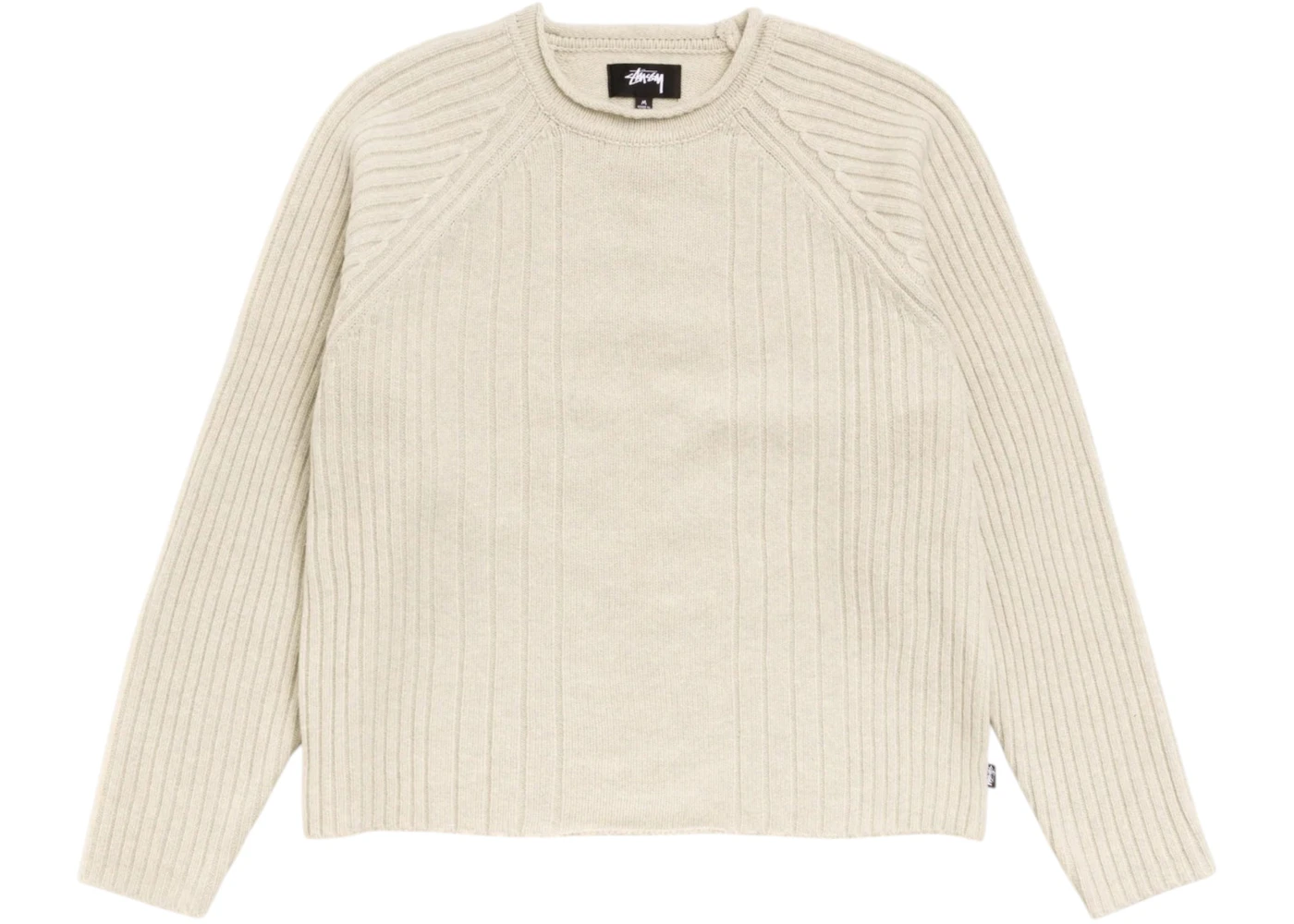 Stussy Merino Roll Neck Sweater Natural