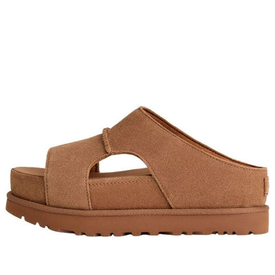 (WMNS) UGG Goldenstar Hi Cutout Slide Platform 'Chestnut'