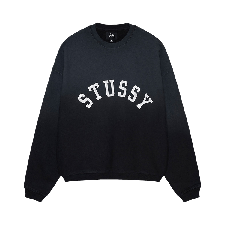 Stussy Sun Faded Oversized Crew 'Black'