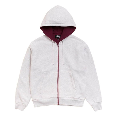 Stussy Double Faced Zip Hoodie 'Ash Heather'
