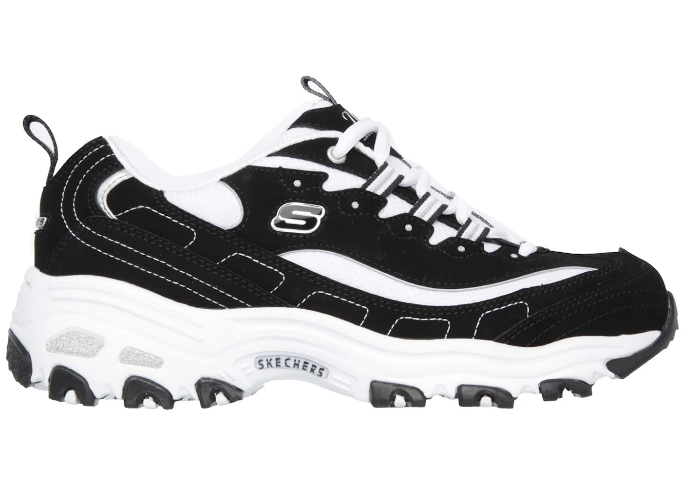 Skechers D'Lites Biggest Fan Black White (Women's)