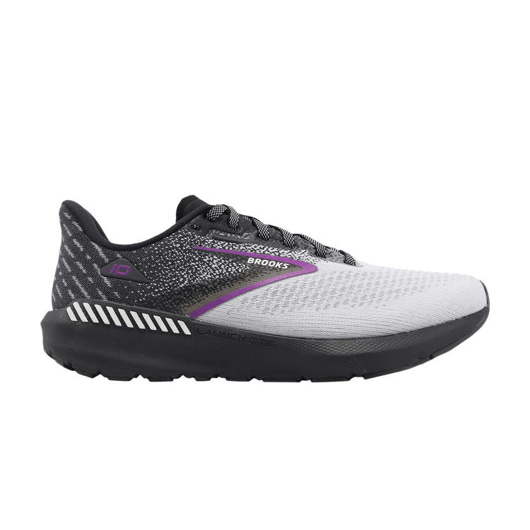 Brooks Wmns Launch GTS 10 Wide 'Black White Violet'