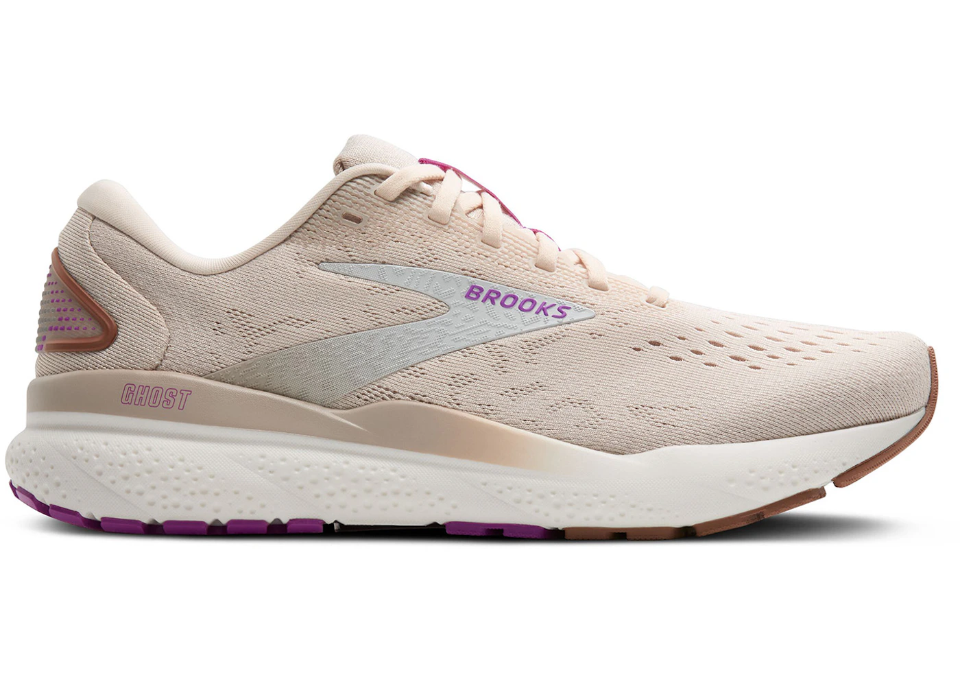 Brooks Ghost 16 Almond Peach Coconut Purple (Women's)