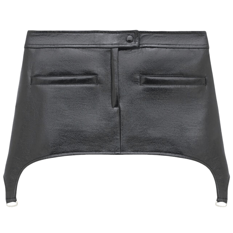 Courrèges Suspenders Mini Skirt 'Black'