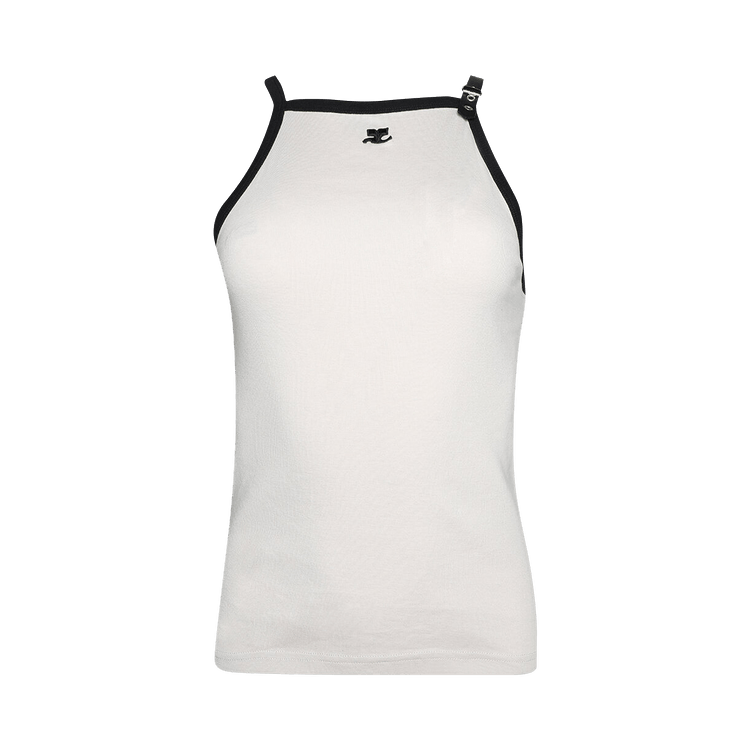 Courrèges Buckle Contrast Tank Top 'Lime Stone/Black'