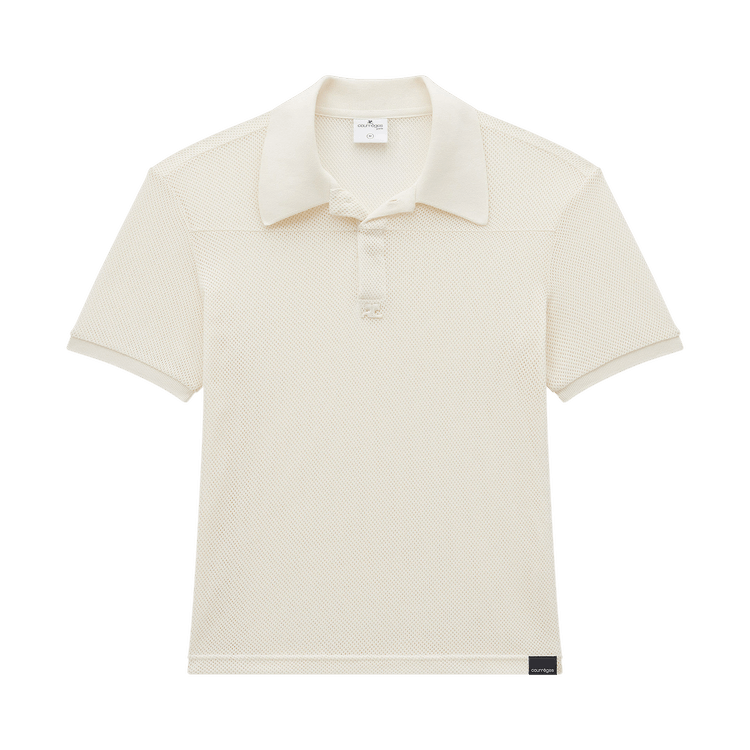 Courrèges Mesh Short-Sleeve Polo 'White'