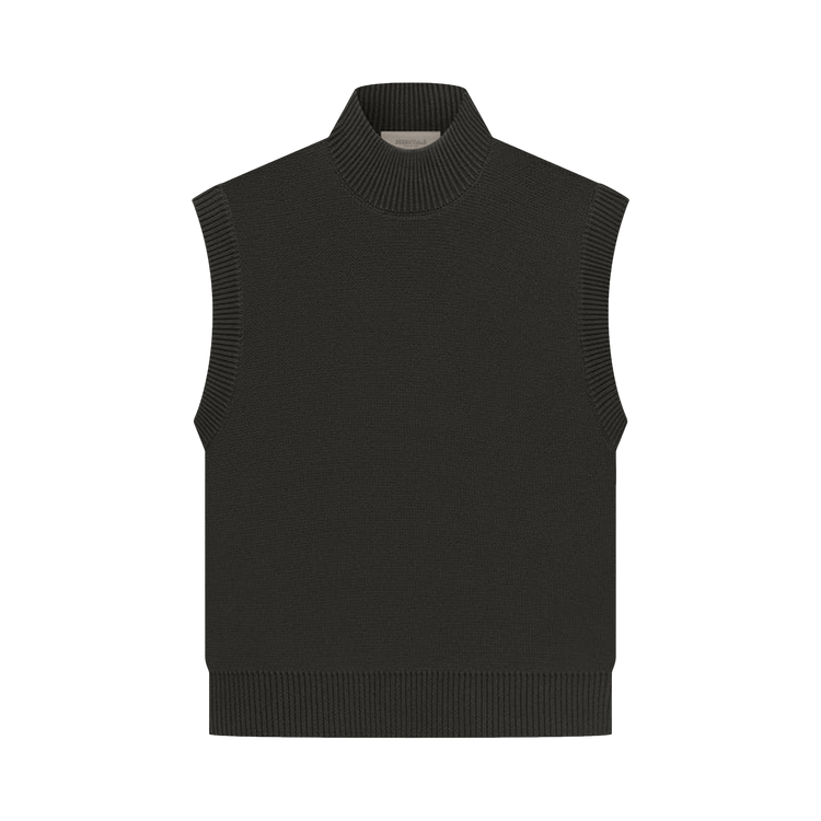 Fear of God Essentials Pullover Mockneck Vest 'Off Black'