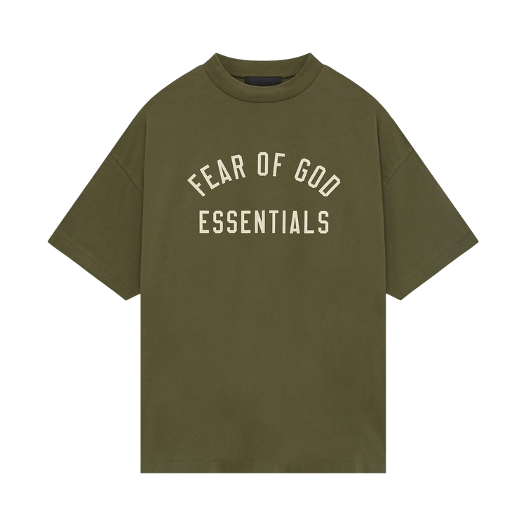 Fear of God Essentials Jersey Crewneck Tee 'Military'