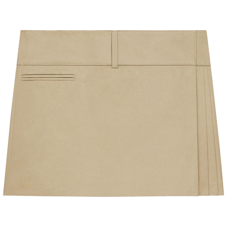Courrèges Belted Polycotton Mini Skirt 'Beige'