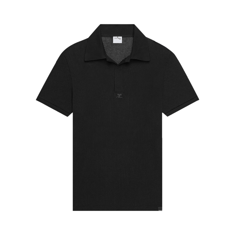 Courrèges AC Mesh Polo 'Black'