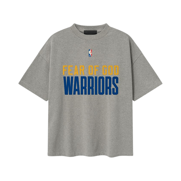 Fear of God Essentials x NBA Warriors 90's Tee 'Concrete Heather'