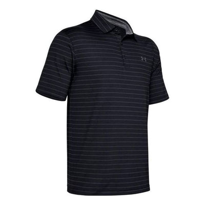 Under Armour Playoff Core Stripe Polo Shirt 'Black'
